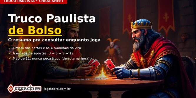 Cheat-sheet do Truco Paulista - Jogos do Rei