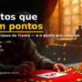 Ilustração de capa do artigo sobre hábitos que custam pontos na Tranca — jogador debruçado sobre a mesa vermelha ao lado de uma carta de 3 e de moedas douradas espalhadas.