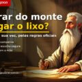 Ilustração de mesa de Buraco com a pergunta: comprar do monte ou pegar o lixo?