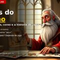 Escriba do reino comparando cartas antigas com os naipes do baralho: paus, copas, espadas e ouros