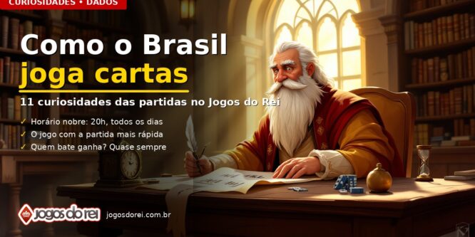 Como o Brasil joga cartas — capa da peça de dados do Jogos do Rei