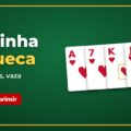 Capa da Colinha da Sueca do Jogos do Rei: mesa verde com o Ás, o 7, o Rei, o Valete e a Dama de copas em leque, e o texto: A colinha da Sueca — trunfo, cartas, vaza e pontuação — PDF para imprimir.